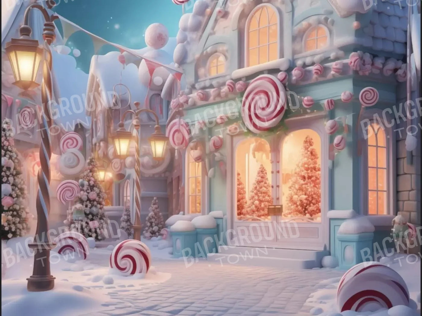 Candy Town Iv 6’8X5’ Fleece (80 X 60 Inch) Backdrop
