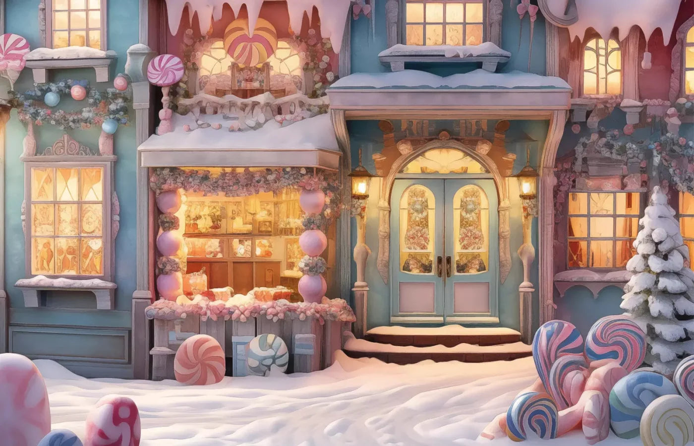 Candy Town 2 14X9 Ultracloth ( 168 X 108 Inch ) Backdrop