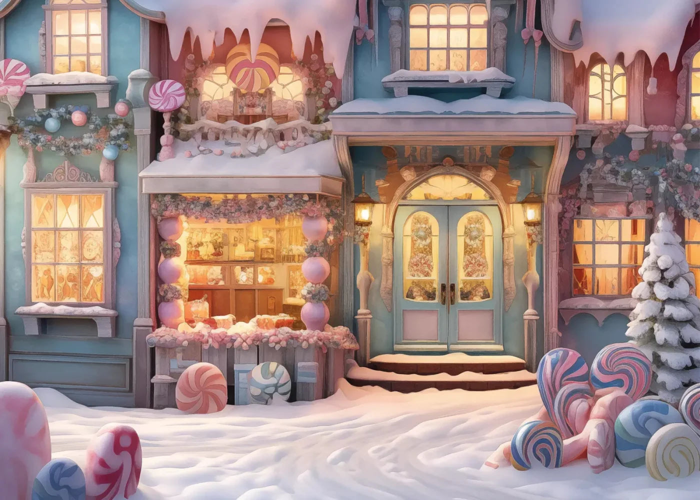 Candy Town 2 7X5 Ultracloth ( 84 X 60 Inch ) Backdrop