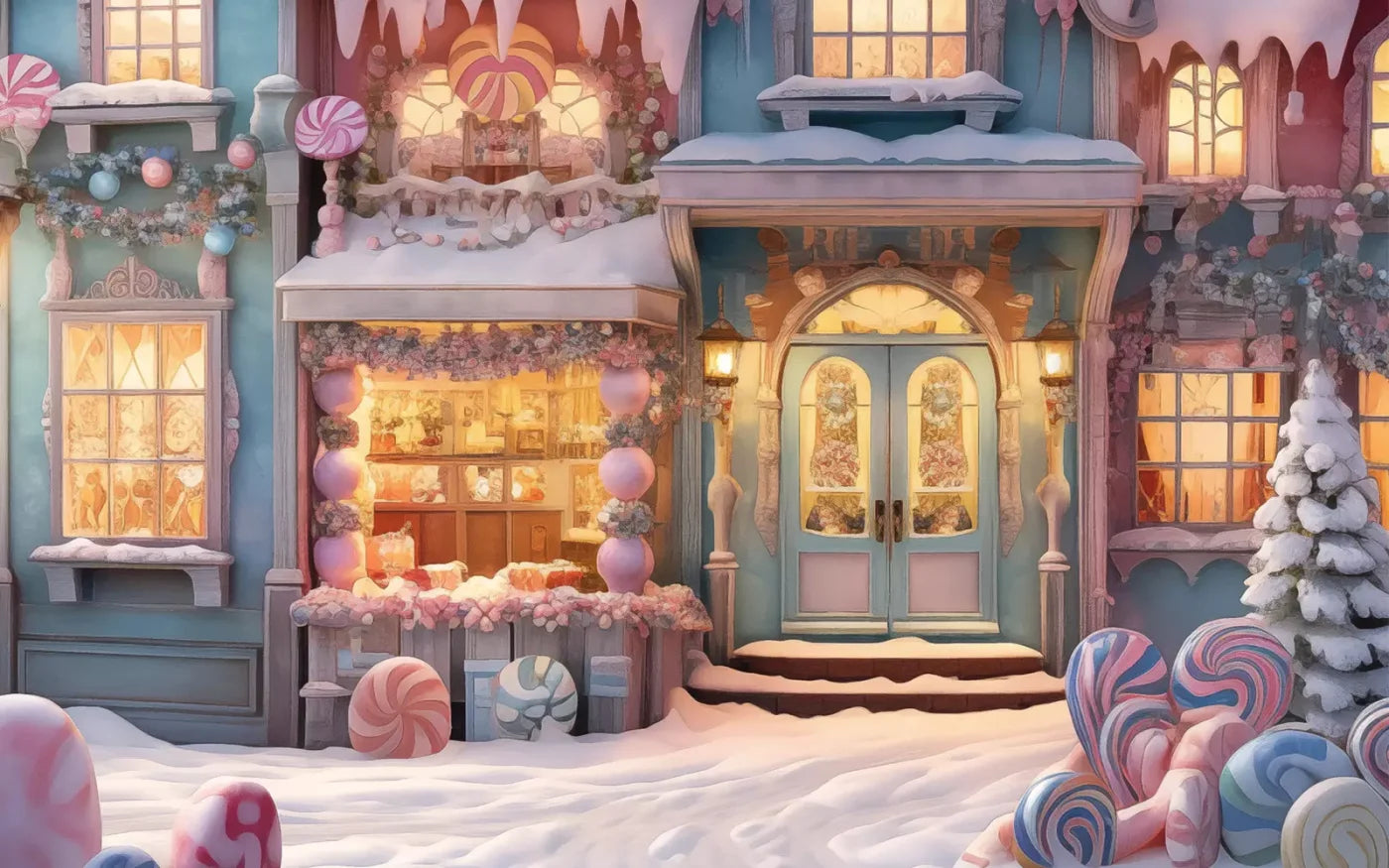 Candy Town 2 8X5 Ultracloth ( 96 X 60 Inch ) Backdrop