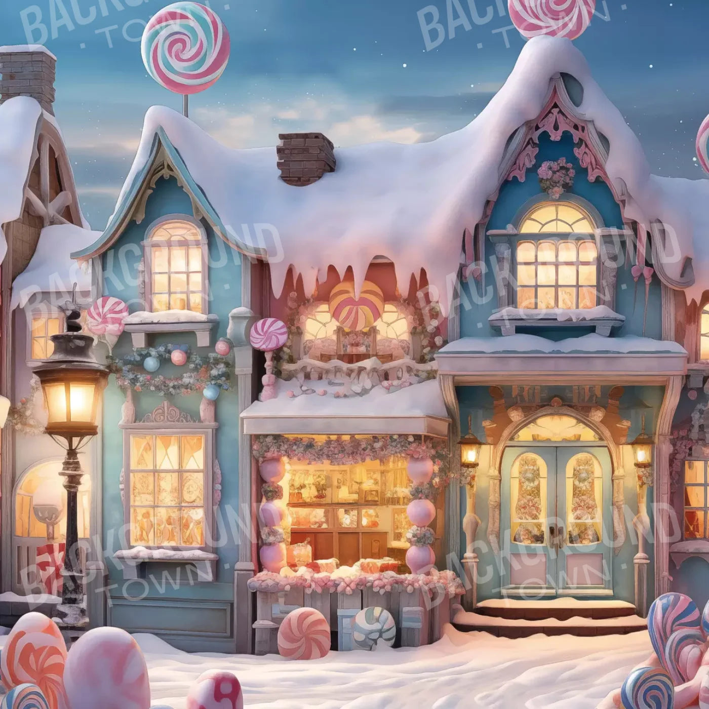 Candy Town 2.2 10X10 Ultracloth ( 120 X Inch ) Backdrop