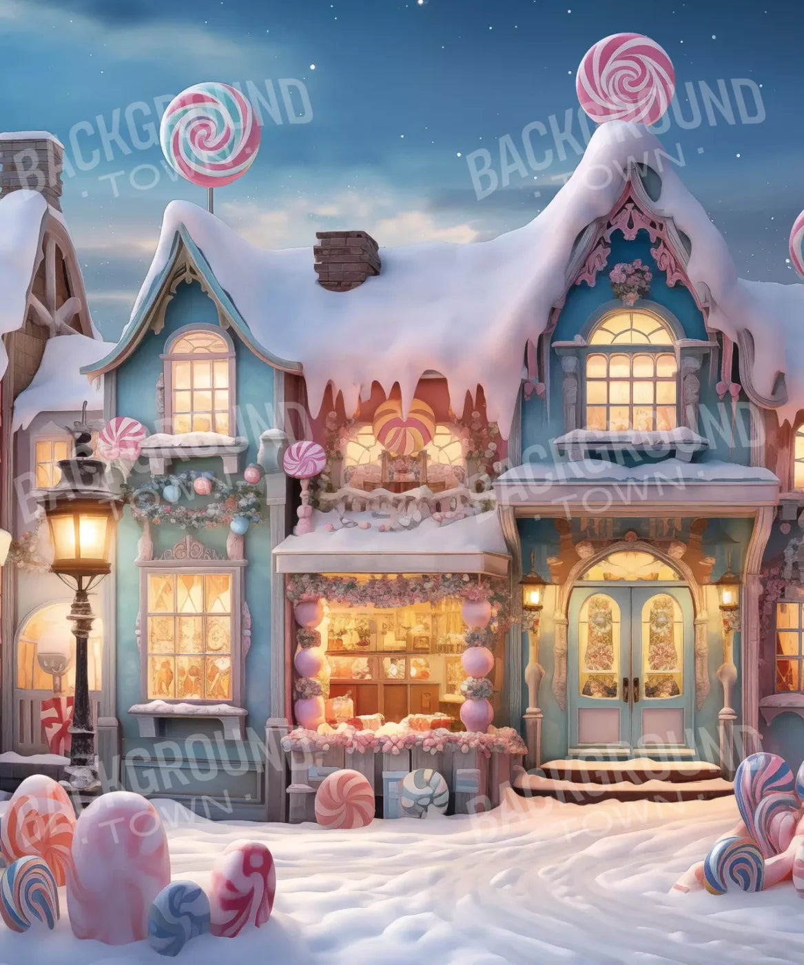 Candy Town 2.2 10X12 Ultracloth ( 120 X 144 Inch ) Backdrop