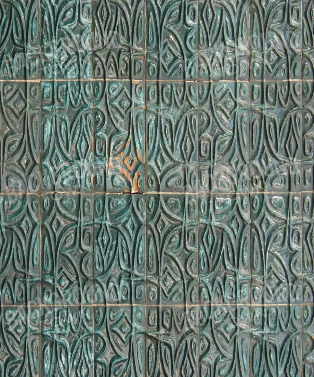 Green Brick and Stone Backdrop for Photography