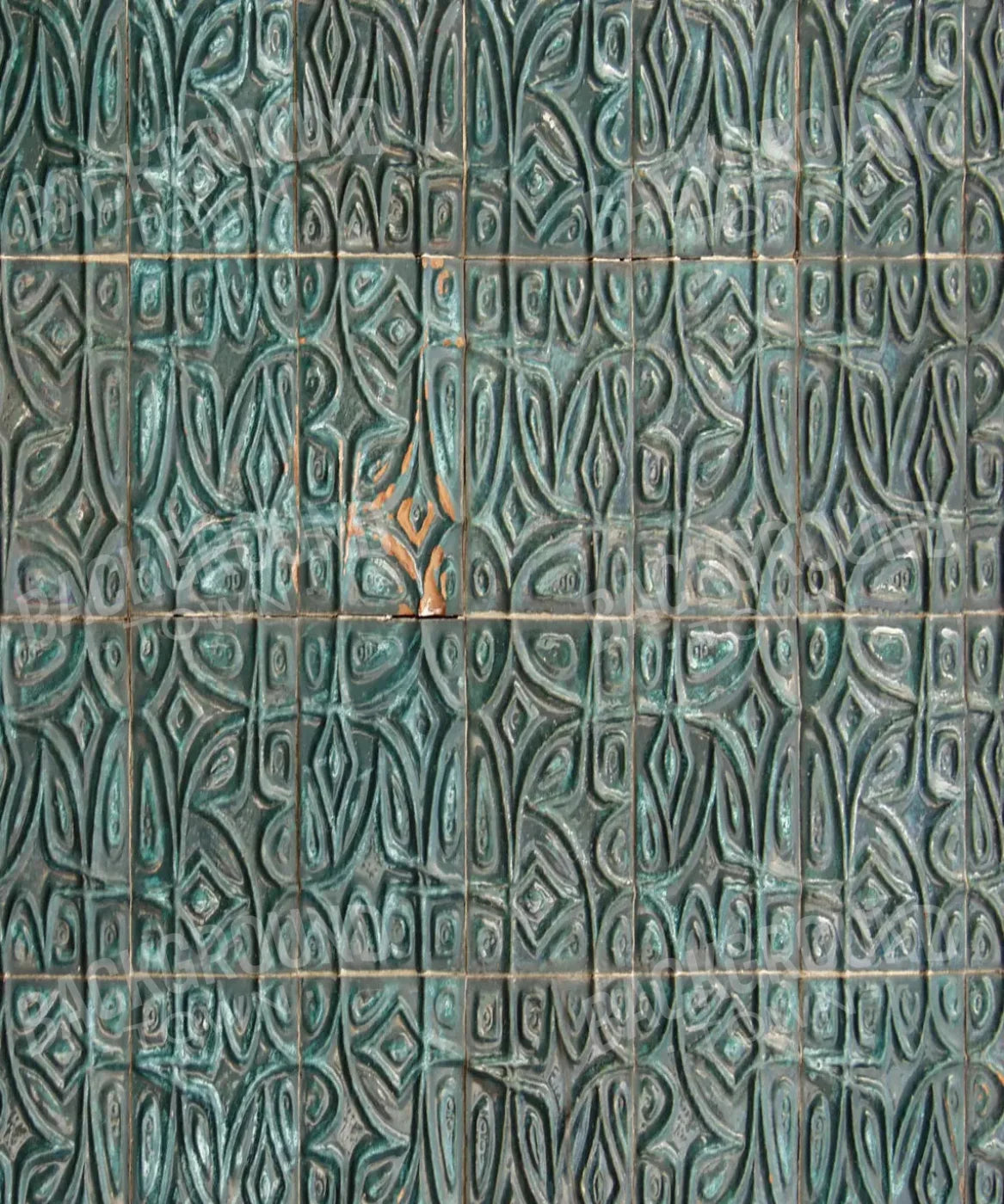 Green Brick and Stone Backdrop for Photography