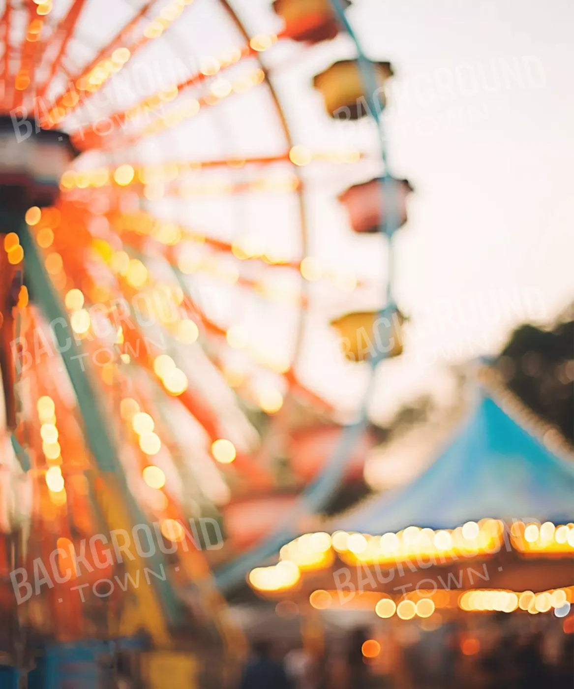 Ferris Wheel , Yellow , Red Backdrop for Photography