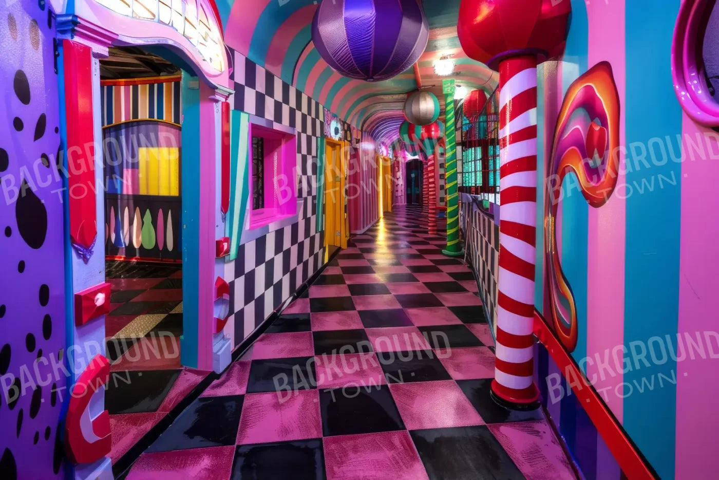 Carnival Funhouse I 12’x8’ UltraCloth (144 x 96 inch) Backdrop