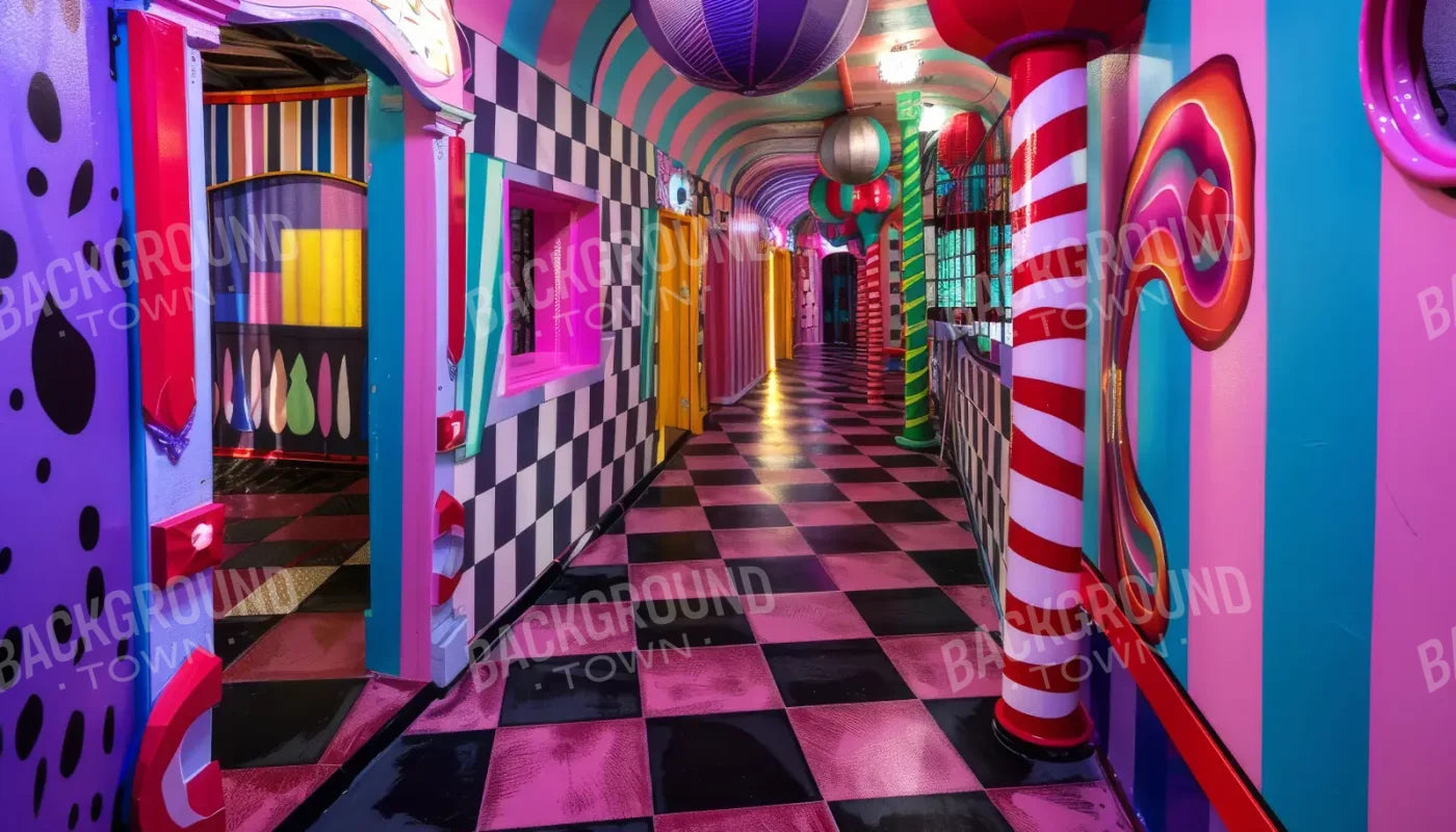 Carnival Funhouse I 14’x8’ UltraCloth (168 x 96 inch) Backdrop