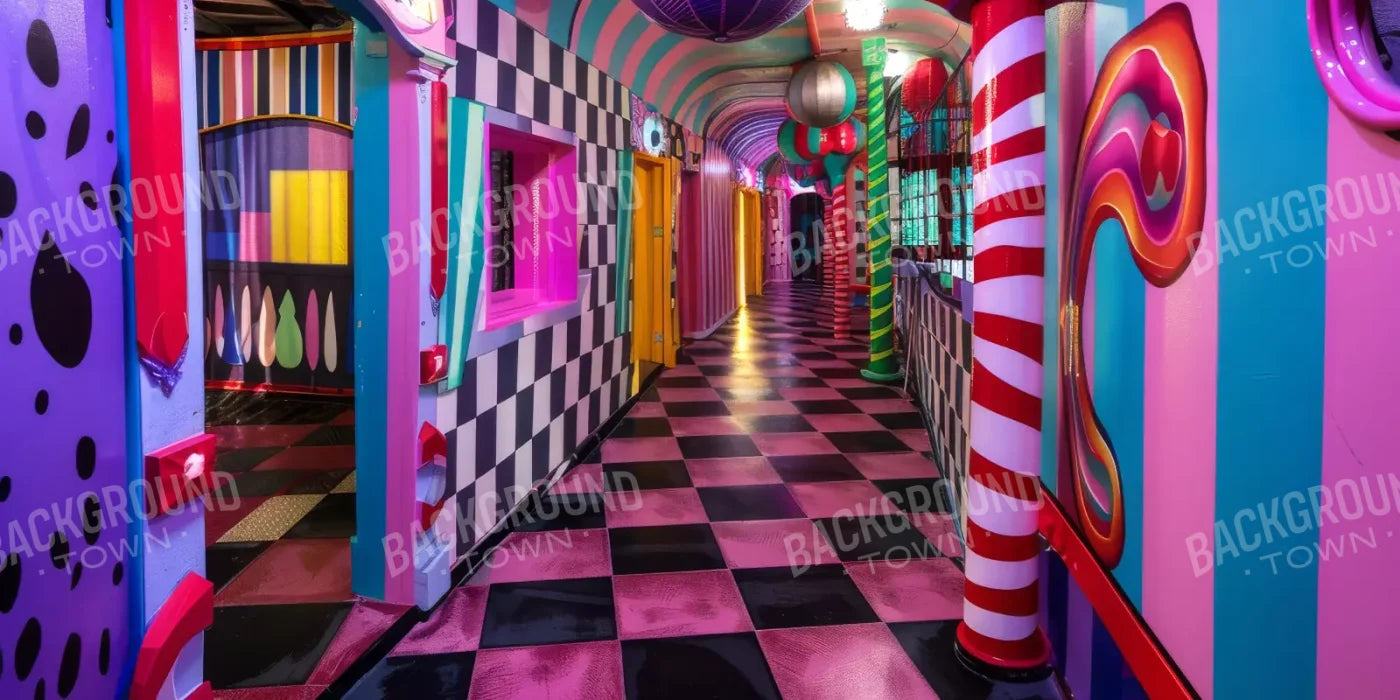 Carnival Funhouse I 16’x8’ UltraCloth (192 x 96 inch) Backdrop