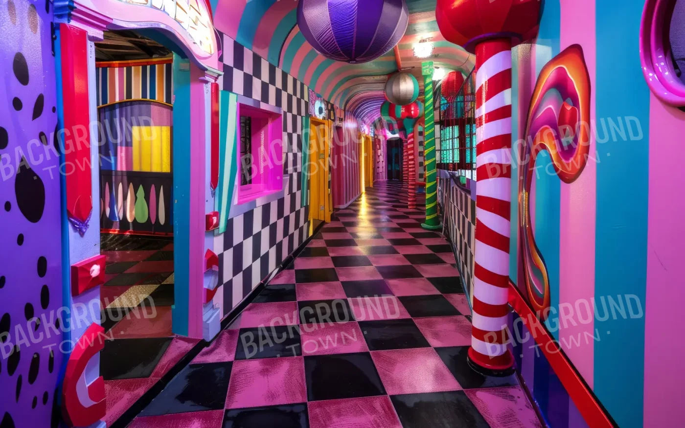 Carnival Funhouse I 8’x5’ UltraCloth (96 x 60 inch) Backdrop