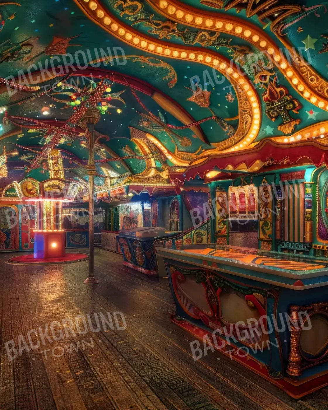 Carnival Funhouse III 8’x10’ Fleece (96 x 120 inch) Backdrop