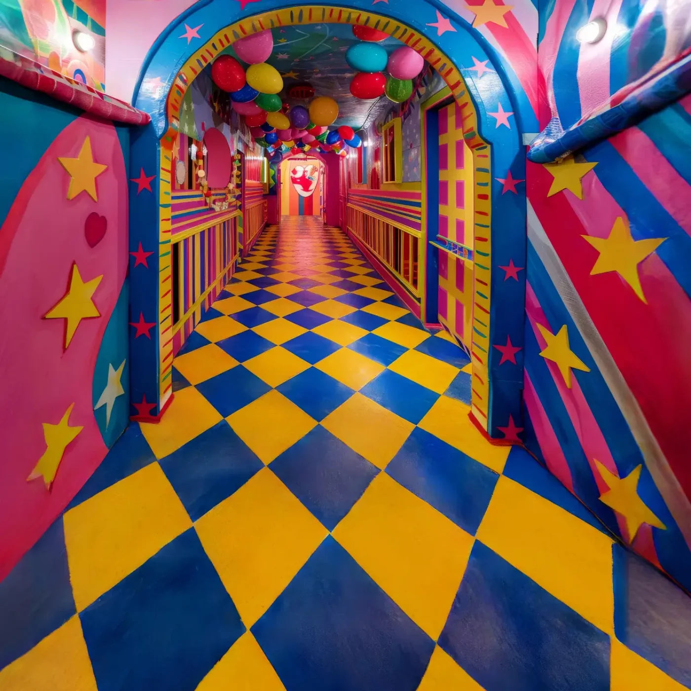 Carnival Funhouse 8’x8’ Fleece (96 x 96 inch) Backdrop