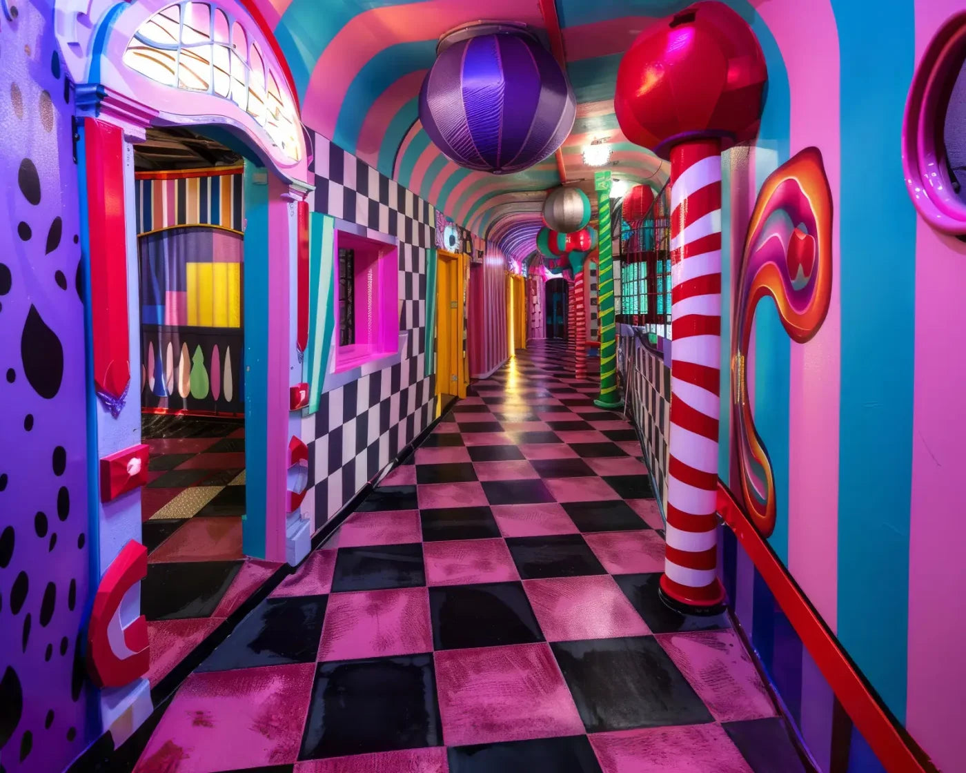 Carnival Funhouse I 10’x8’ Fleece (120 x 96 inch) Backdrop