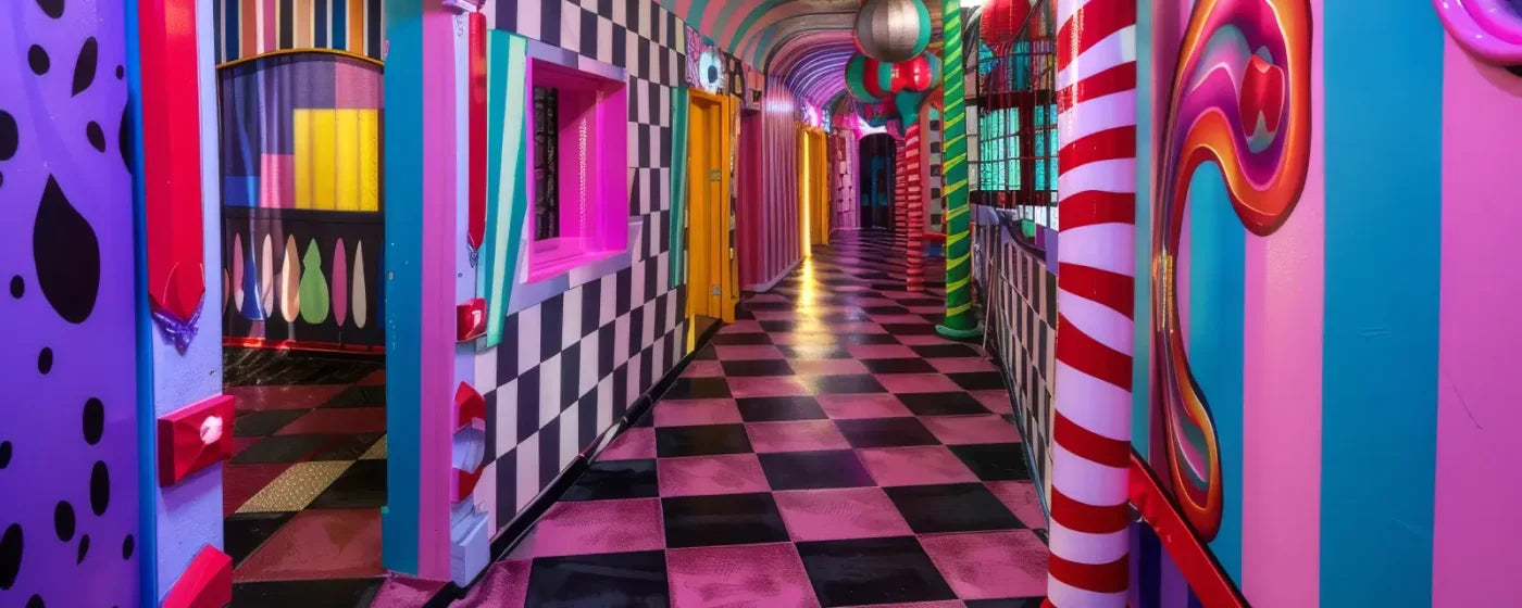 Carnival Funhouse I 20’x8’ UltraCloth (240 x 96 inch) Backdrop