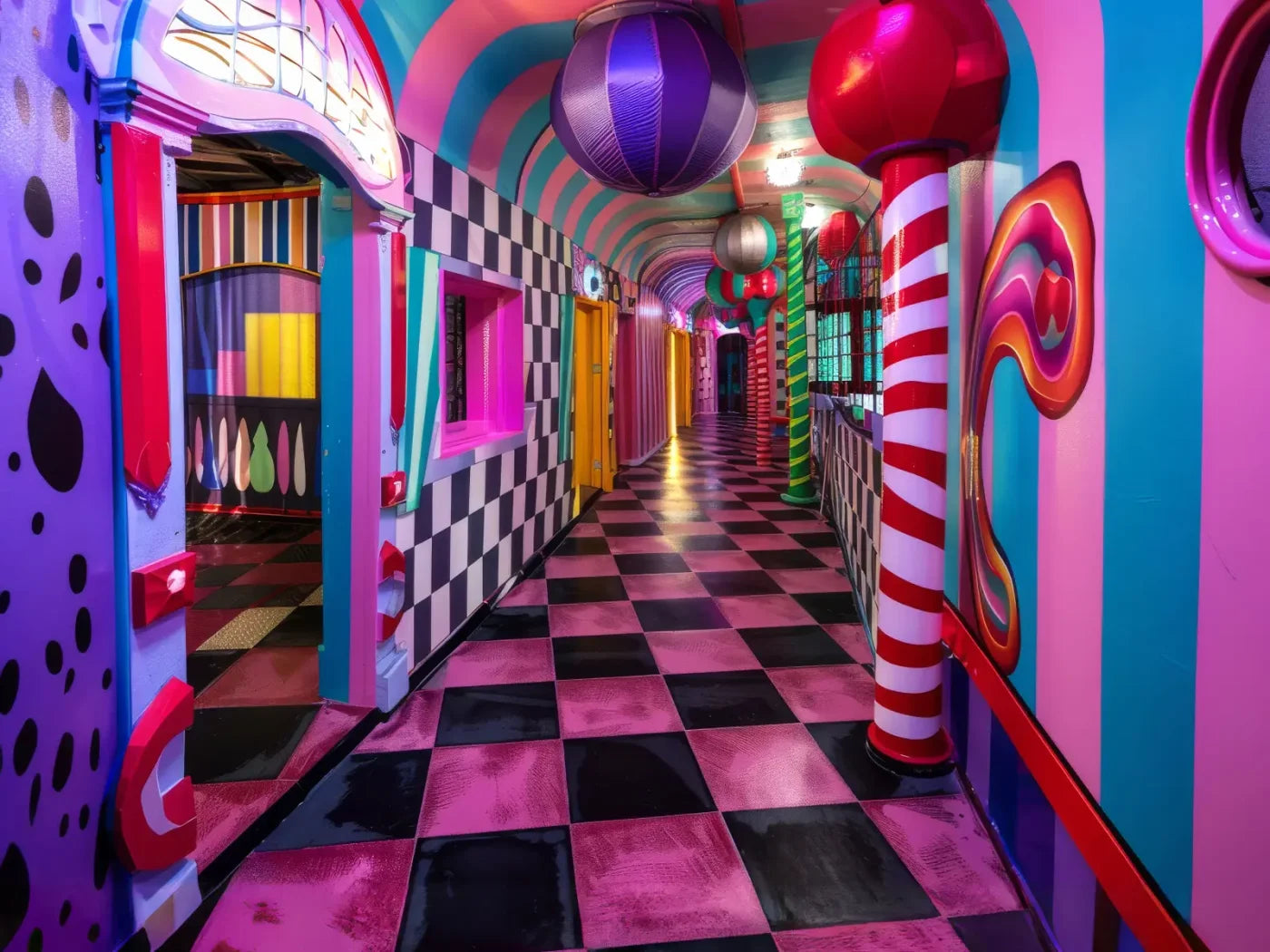 Carnival Funhouse I 6’8x5’ Fleece (80 x 60 inch) Backdrop