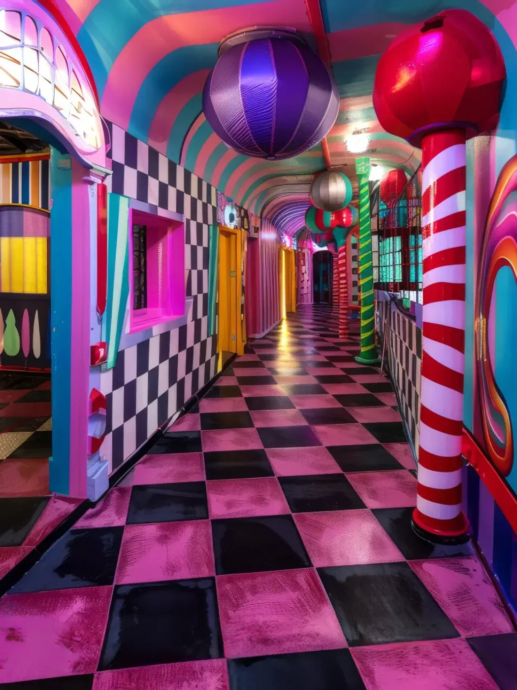 Carnival Funhouse I 6’x8’ Fleece (72 x 96 inch) Backdrop