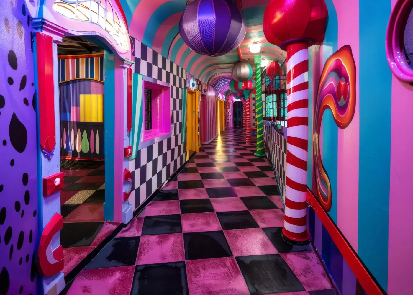 Carnival Funhouse I 7’x5’ UltraCloth (84 x 60 inch) Backdrop