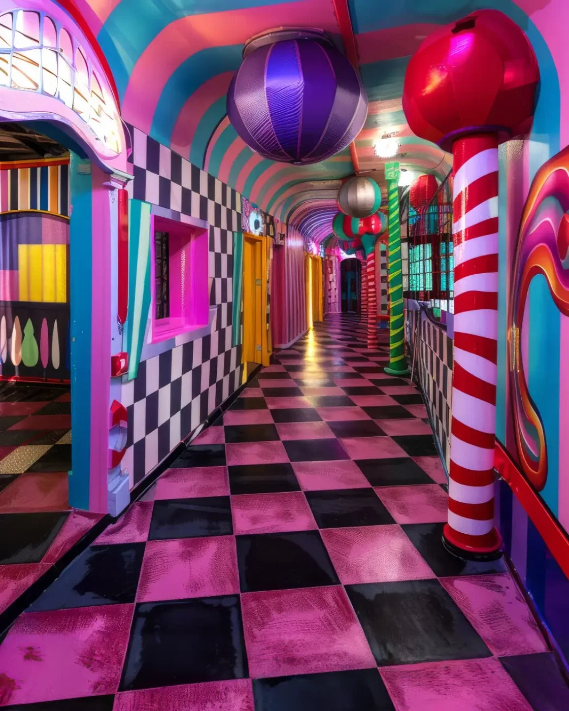 Carnival Funhouse I 8’x10’ Fleece (96 x 120 inch) Backdrop