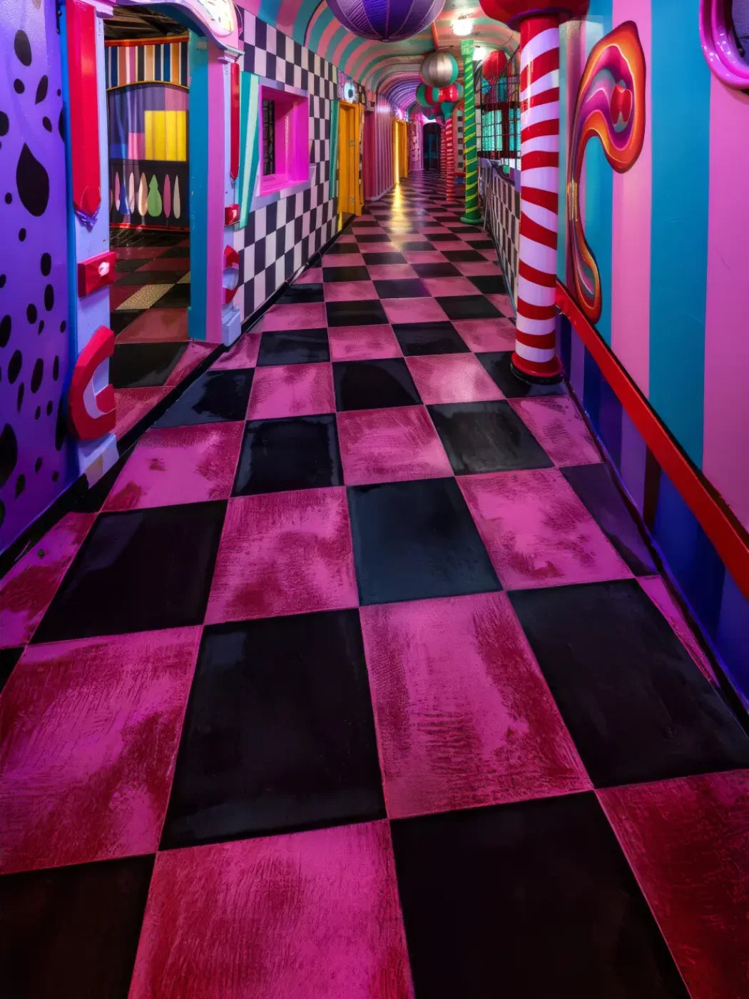 Carnival Funhouse Sweep 5’x6’8 Fleece (60 x 80 inch) Backdrop