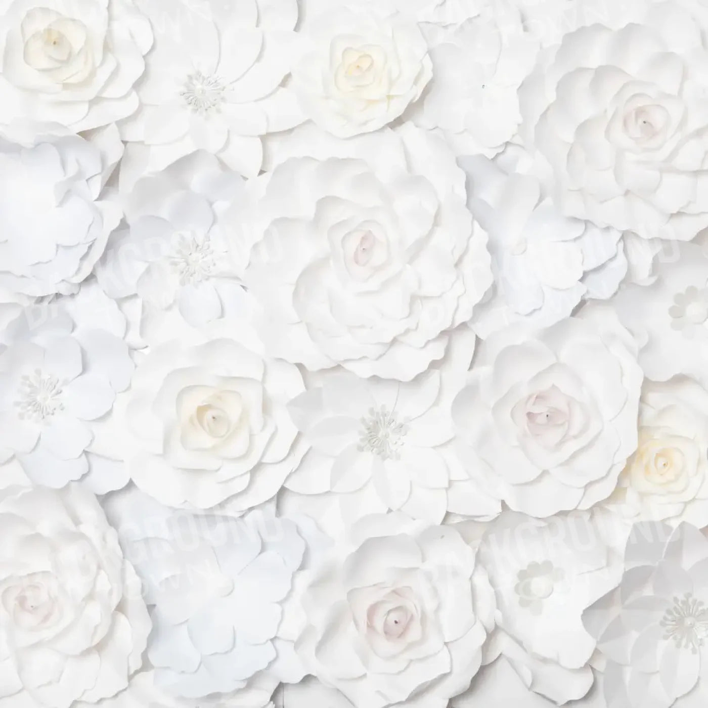 Carrie White Flowers 10’x10’ UltraCloth (120 x 120 inch) Backdrop