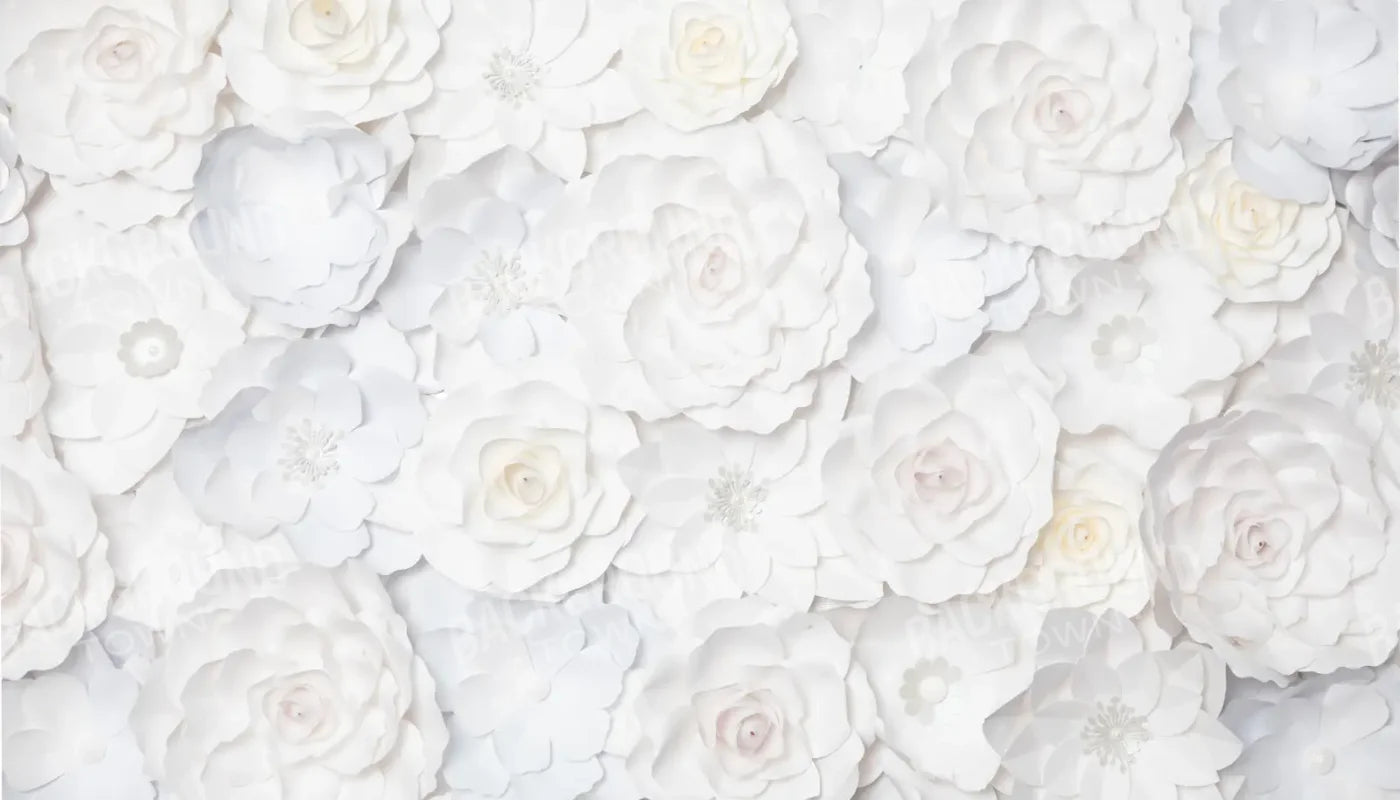 Carrie White Flowers 14’x8’ UltraCloth (168 x 96 inch) Backdrop