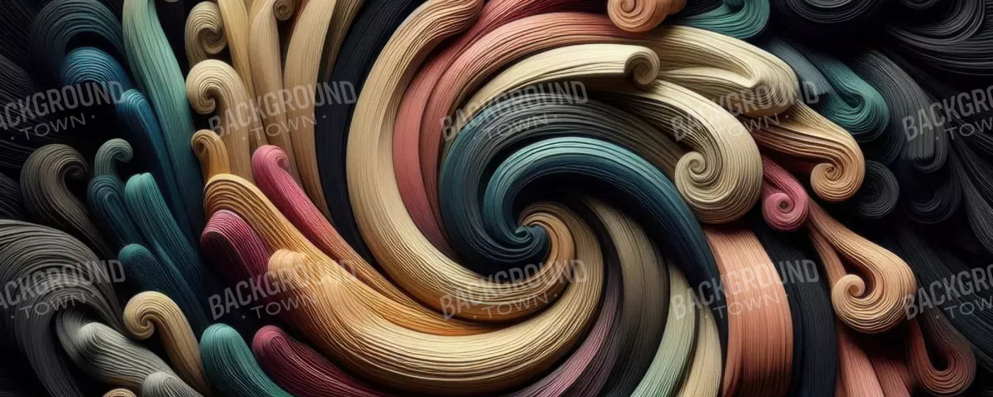 Carved Wooden Spiral 20’X8’ Ultracloth (240 X 96 Inch) Backdrop