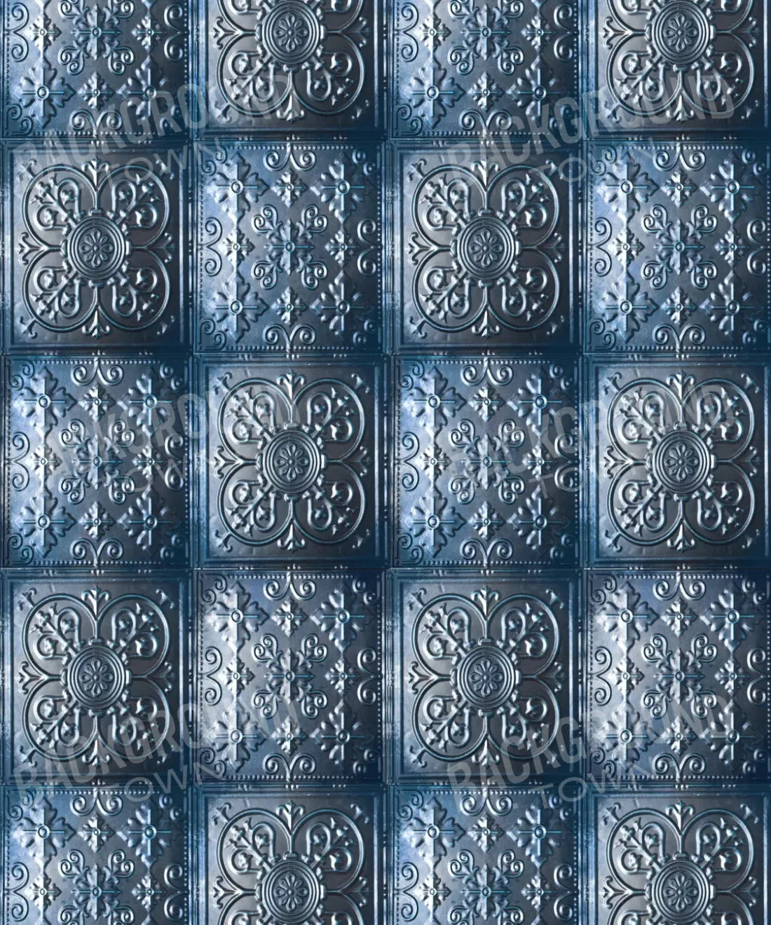 Blue Steel and Metal Backdrop for Photography