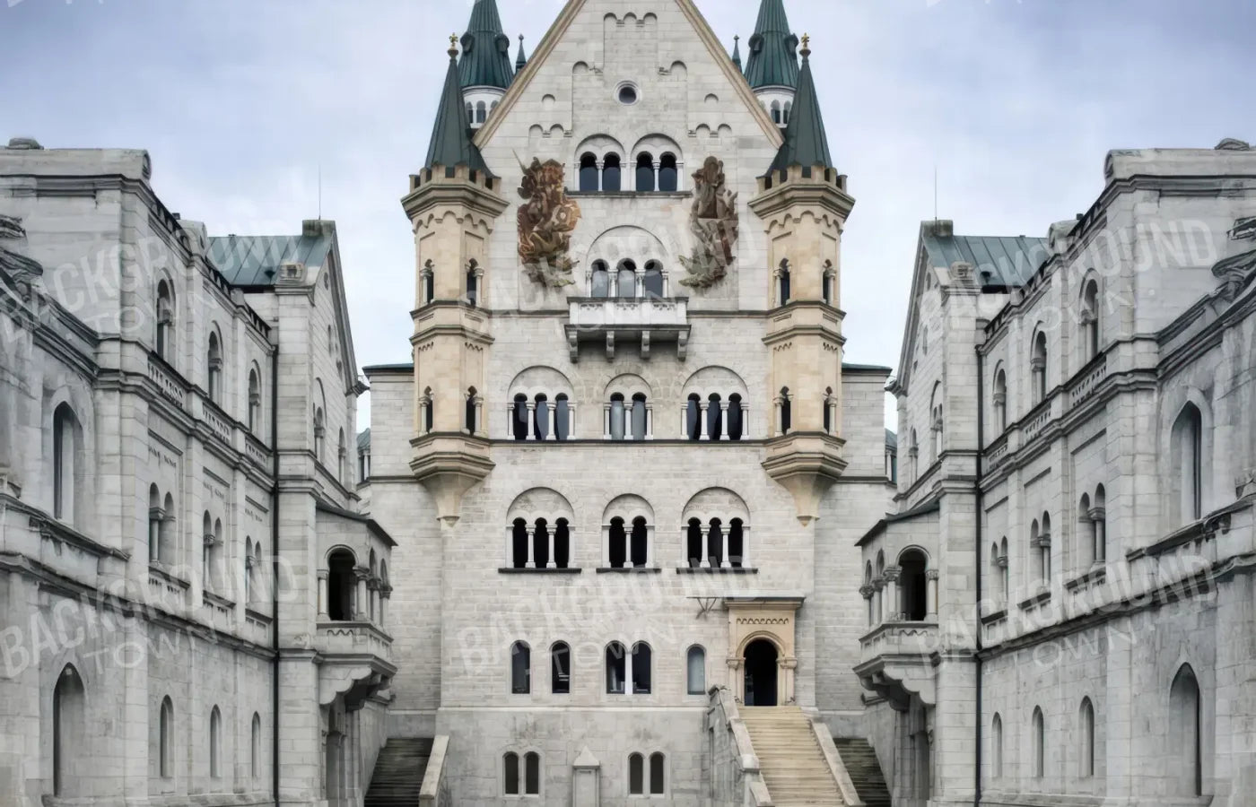 Castle Courtyard 14’x9’ UltraCloth (168 x 108 inch) Backdrop