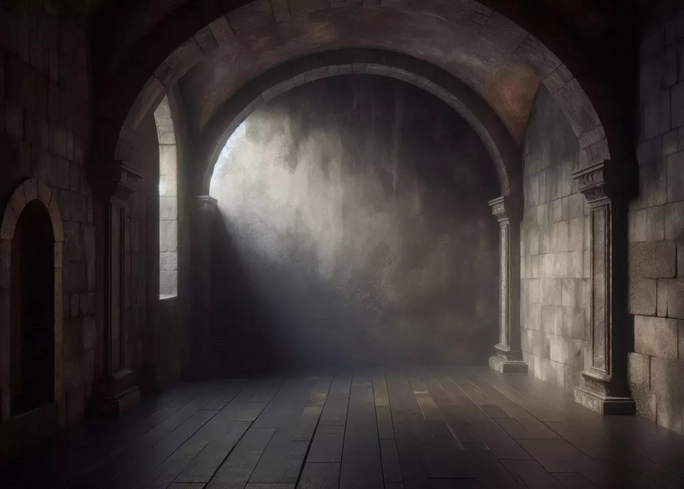 Castle Walls 7’X5’ Ultracloth (84 X 60 Inch) Backdrop