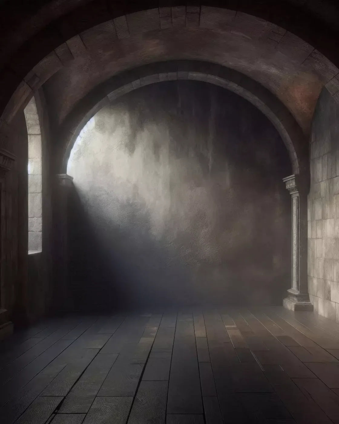 Castle Walls 8’X10’ Fleece (96 X 120 Inch) Backdrop