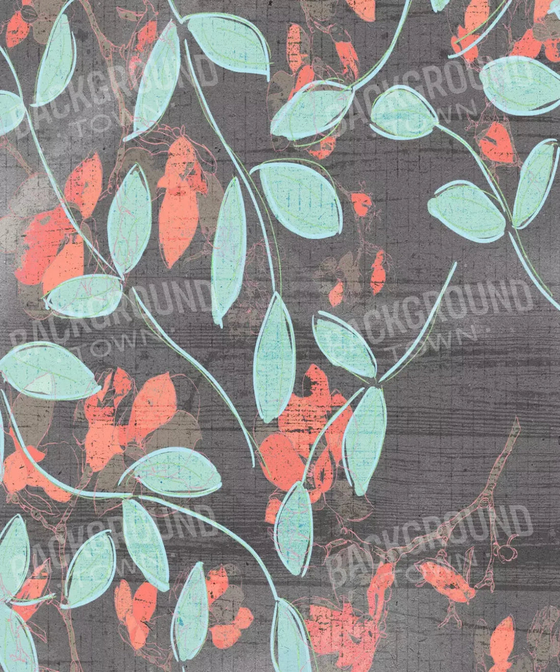 Gray Floral Backdrop for Photography