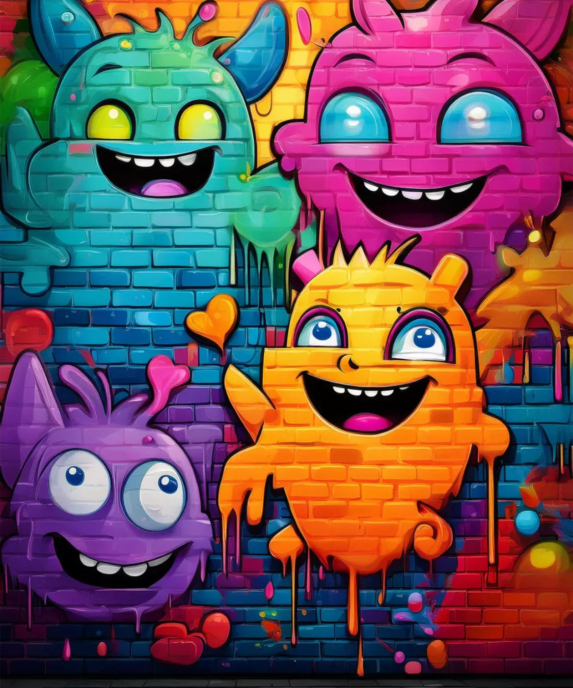 Character Graffiti 10’X12’ Ultracloth (120 X 144 Inch) Backdrop