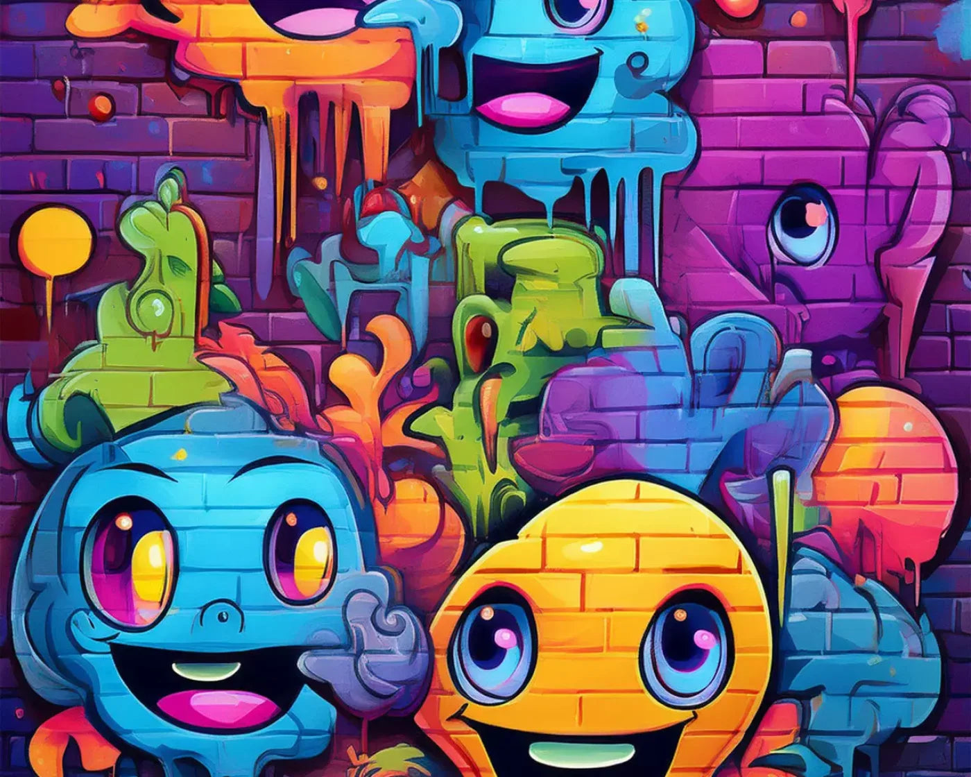 Character Graffiti 2 10’X8’ Fleece (120 X 96 Inch) Backdrop