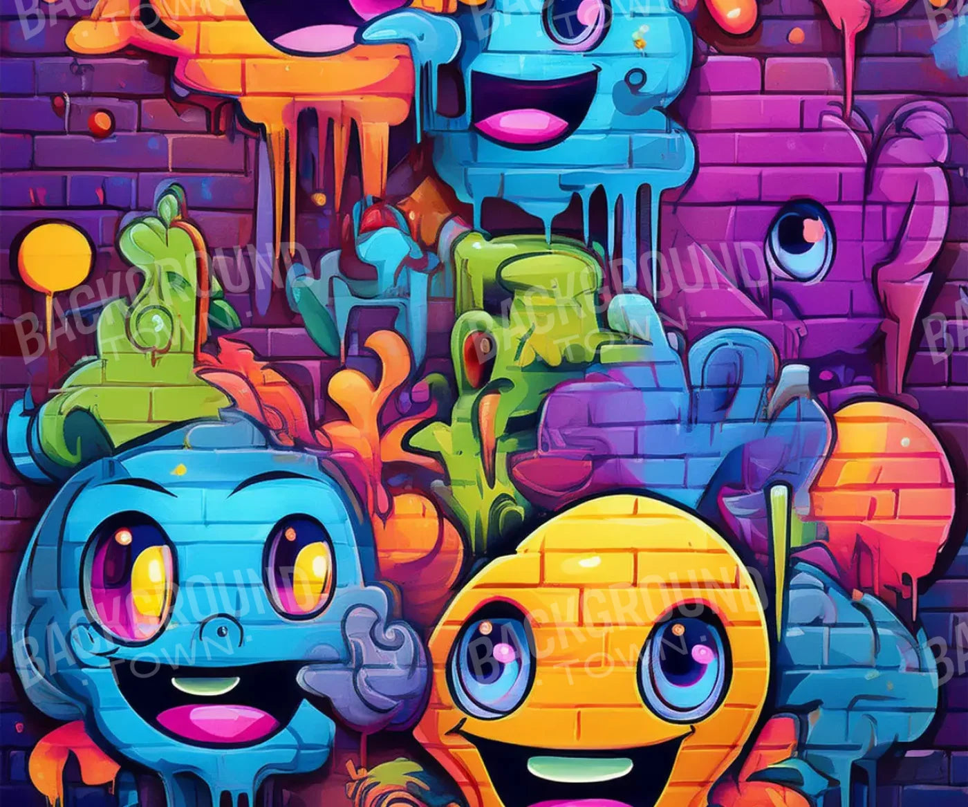 Character Graffiti 2 12’X10’ Ultracloth (144 X 120 Inch) Backdrop