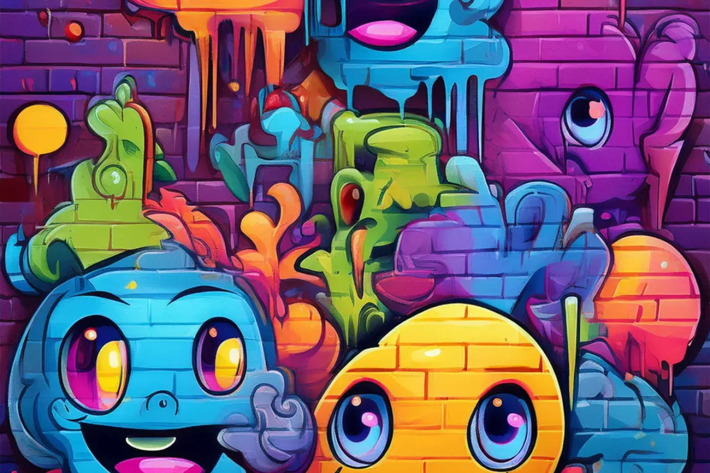 Character Graffiti 2 12’X8’ Ultracloth (144 X 96 Inch) Backdrop