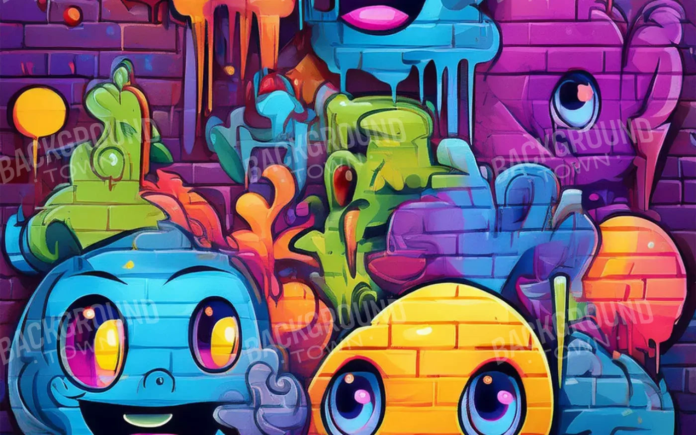 Character Graffiti 2 16’X10’ Ultracloth (192 X 120 Inch) Backdrop