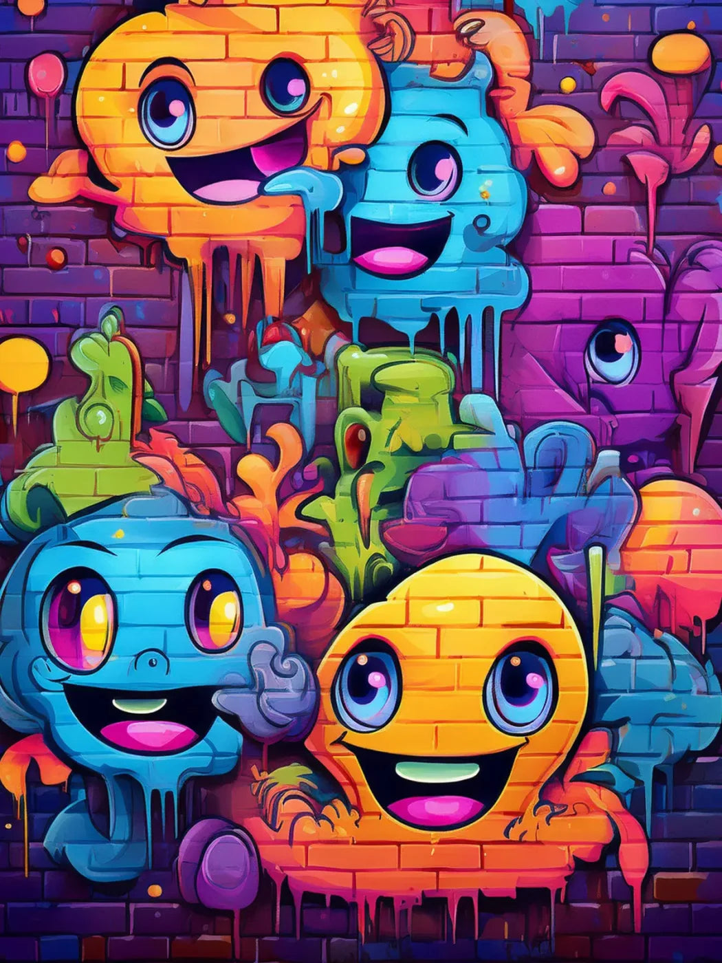Character Graffiti 2 6’X8’ Fleece (72 X 96 Inch) Backdrop
