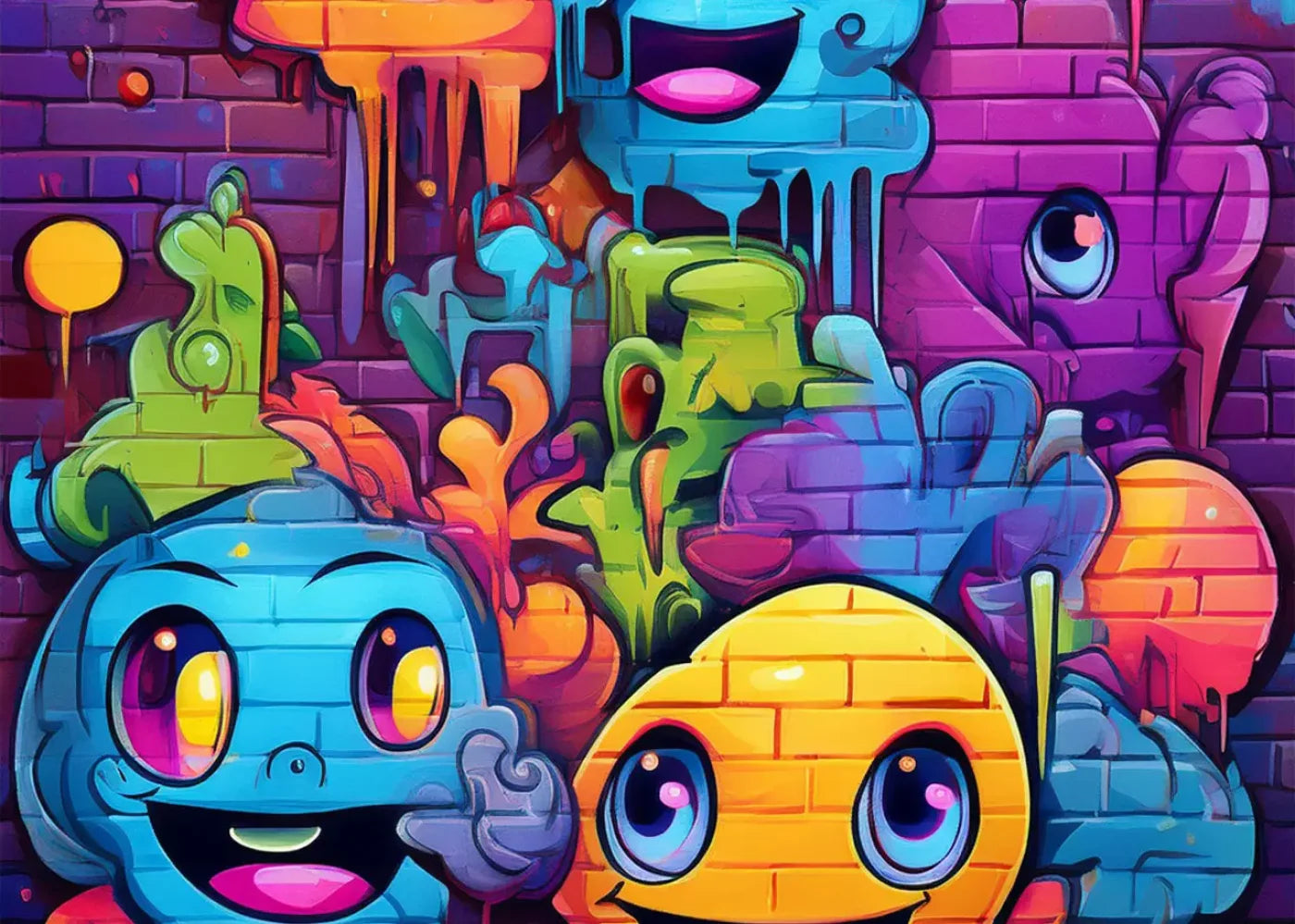Character Graffiti 2 7’X5’ Ultracloth (84 X 60 Inch) Backdrop
