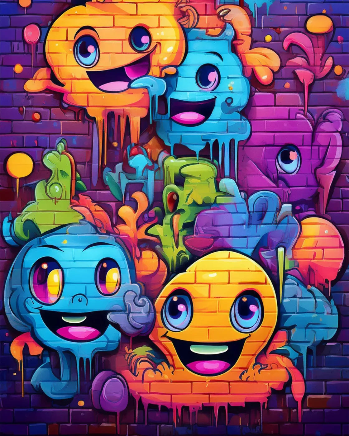 Character Graffiti 2 8’X10’ Fleece (96 X 120 Inch) Backdrop