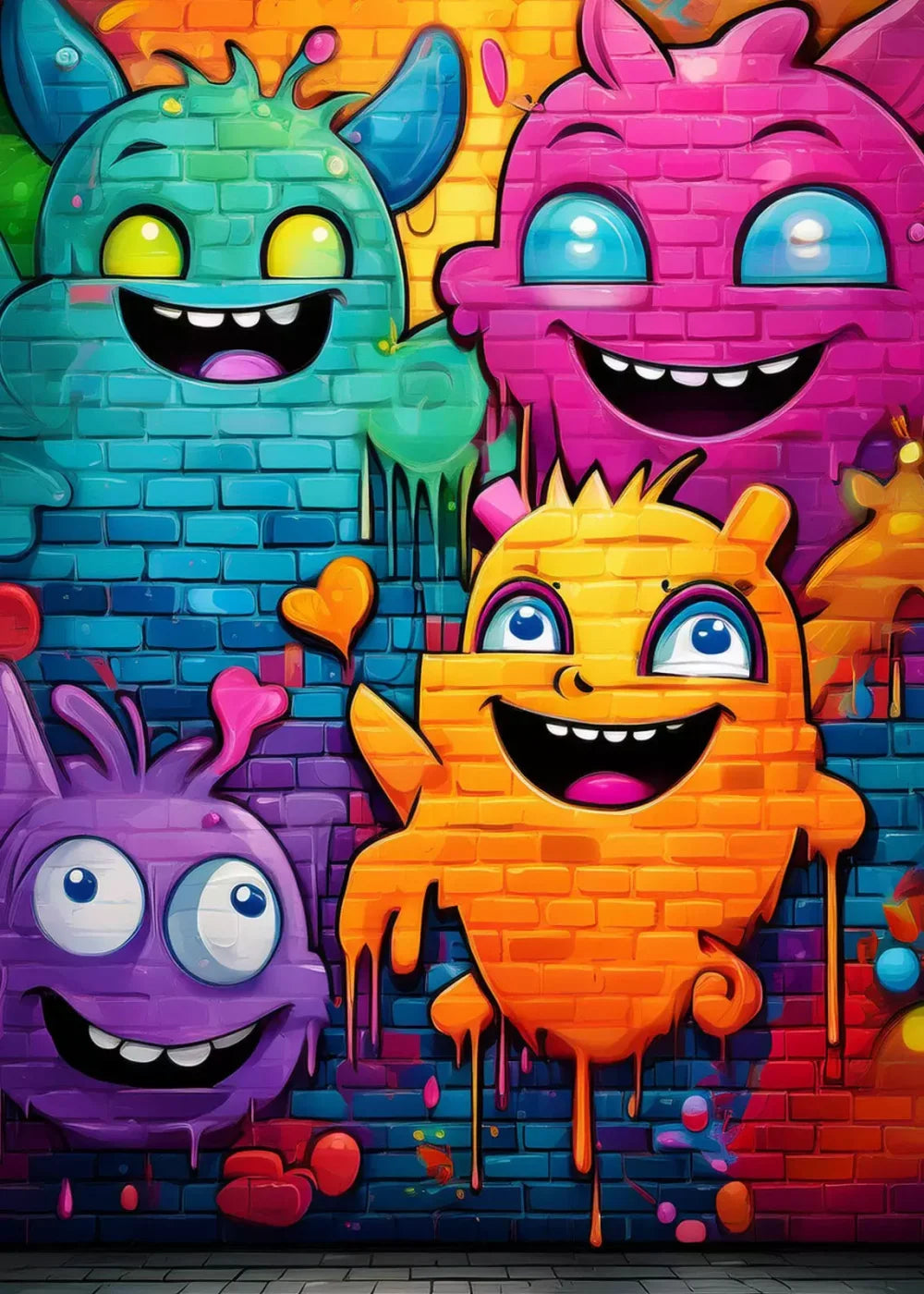 Character Graffiti 5’X7’ Ultracloth (60 X 84 Inch) Backdrop