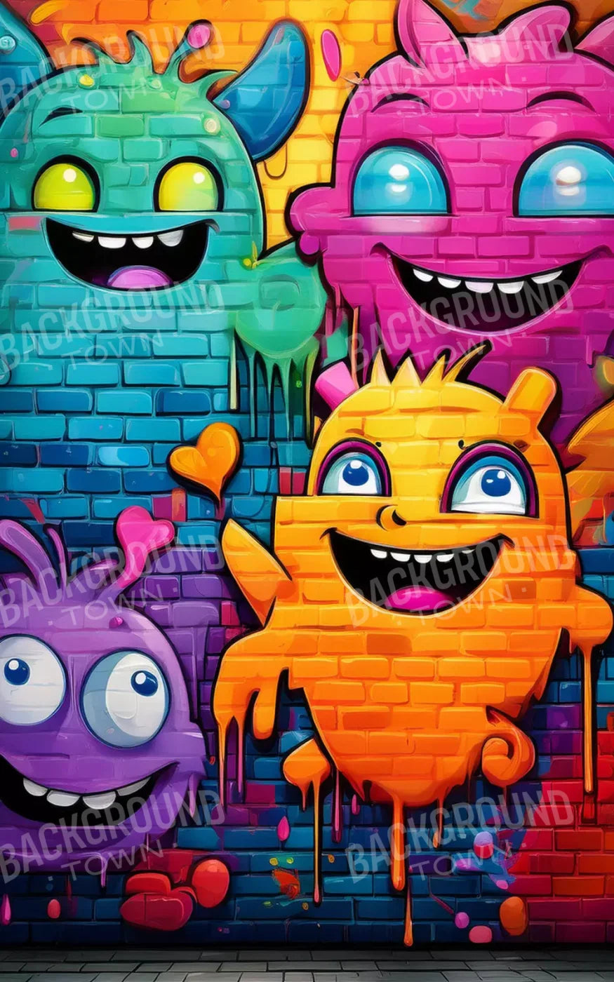 Character Graffiti 5’X8’ Ultracloth (60 X 96 Inch) Backdrop