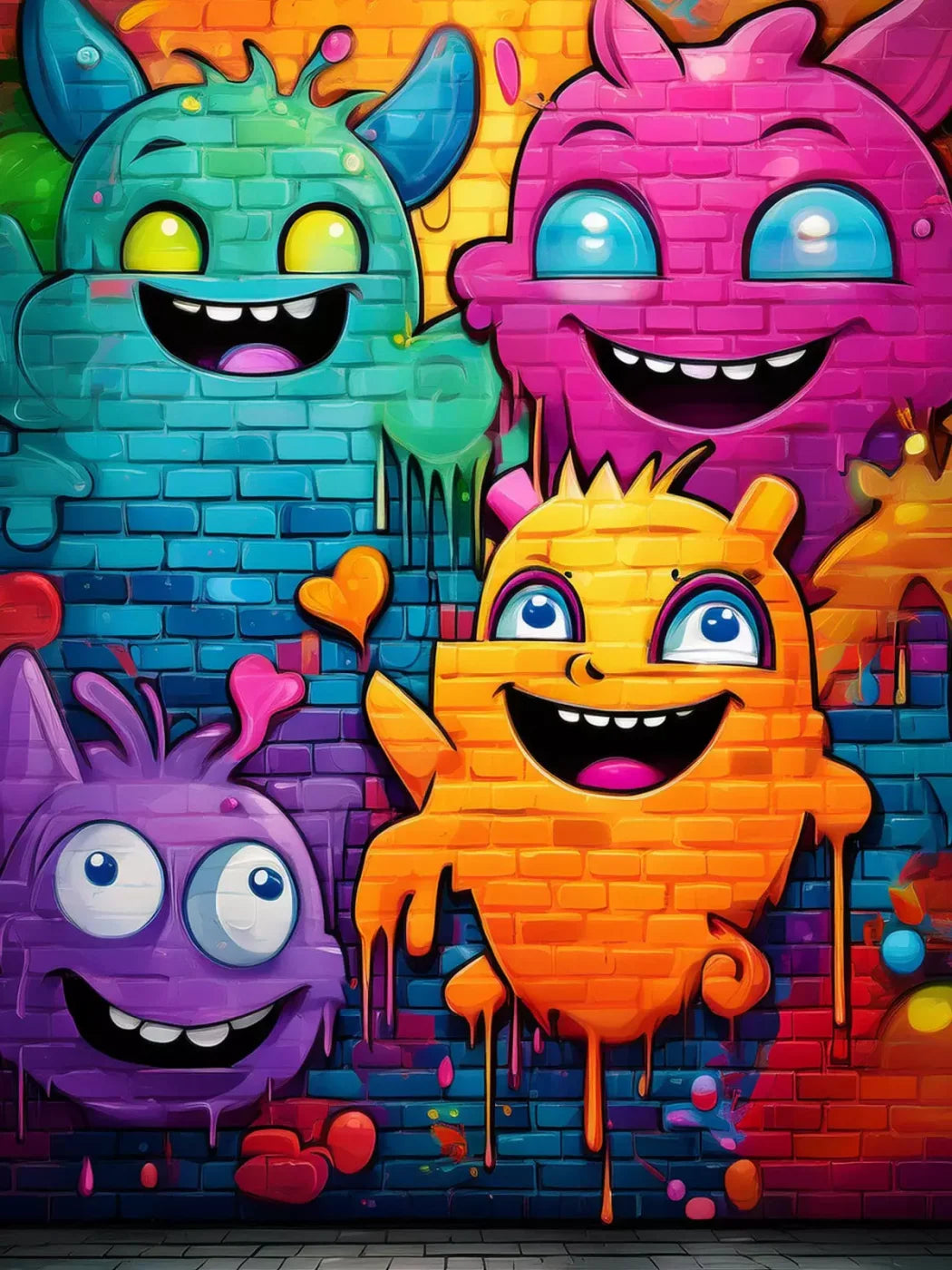 Character Graffiti 6’X8’ Fleece (72 X 96 Inch) Backdrop