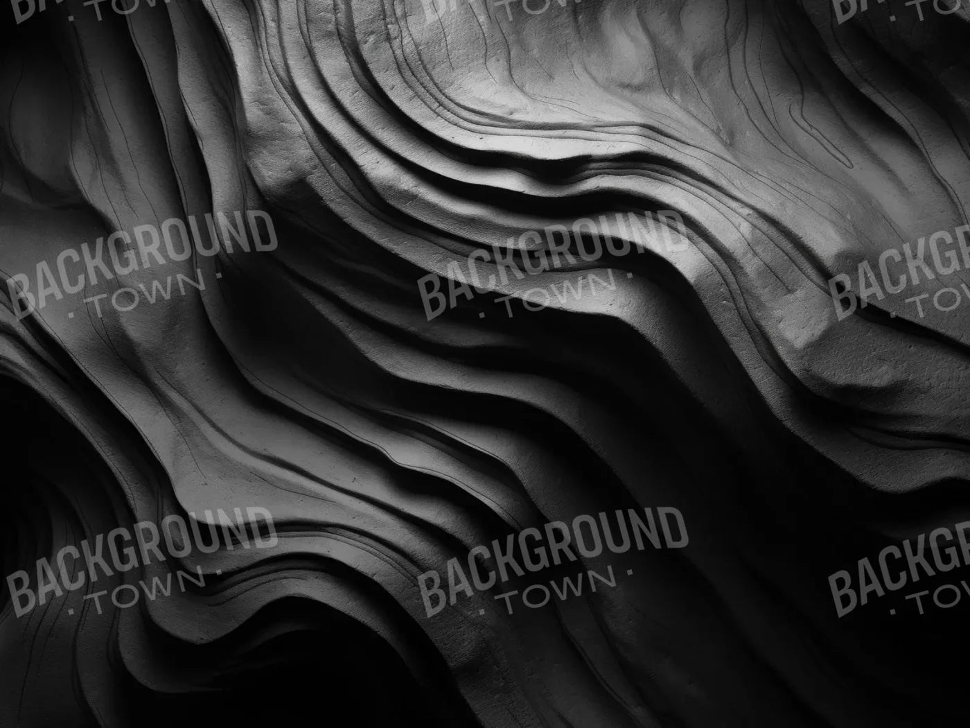 Charcoal Waves 6’8X5’ Fleece (80 X 60 Inch) Backdrop