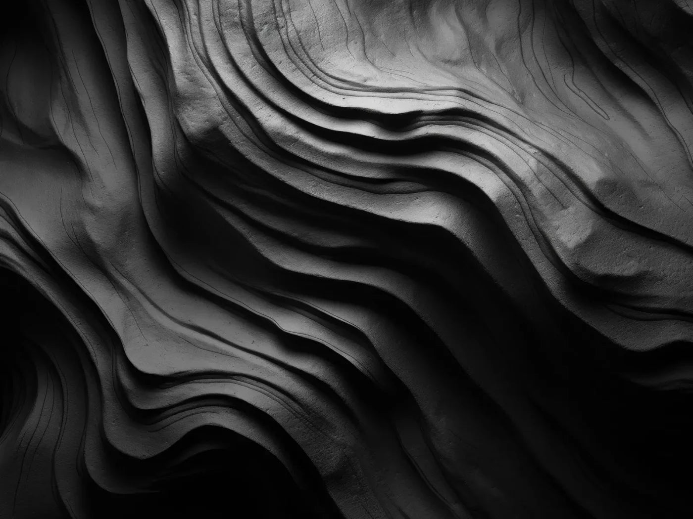 Charcoal Waves 6’8X5’ Fleece (80 X 60 Inch) Backdrop