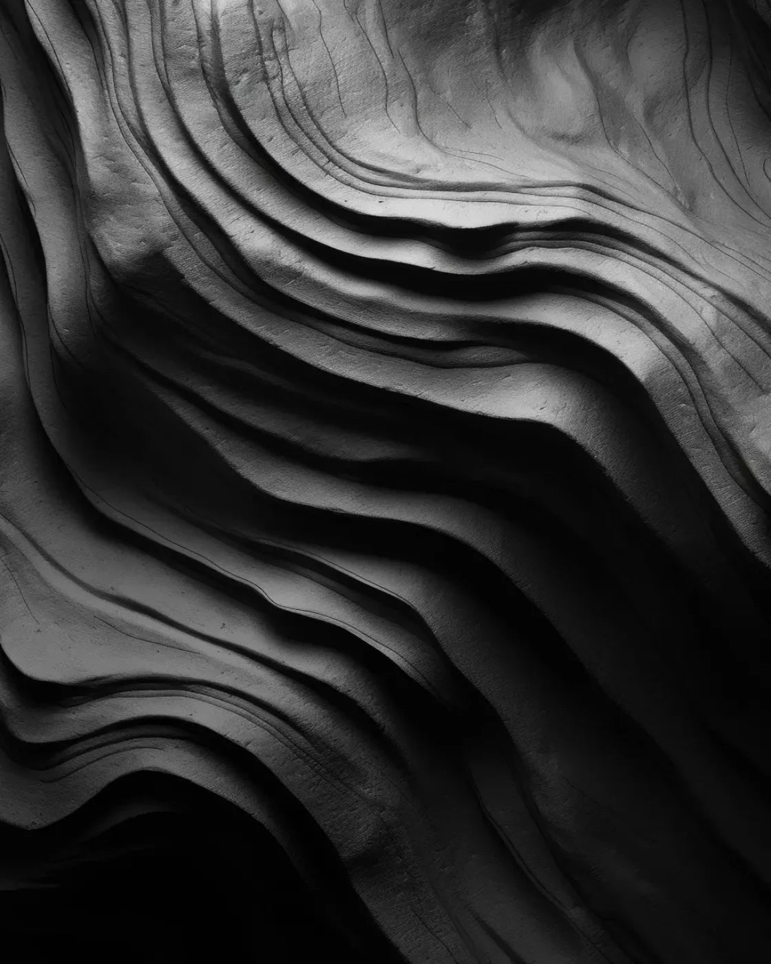 Charcoal Waves 8’X10’ Fleece (96 X 120 Inch) Backdrop