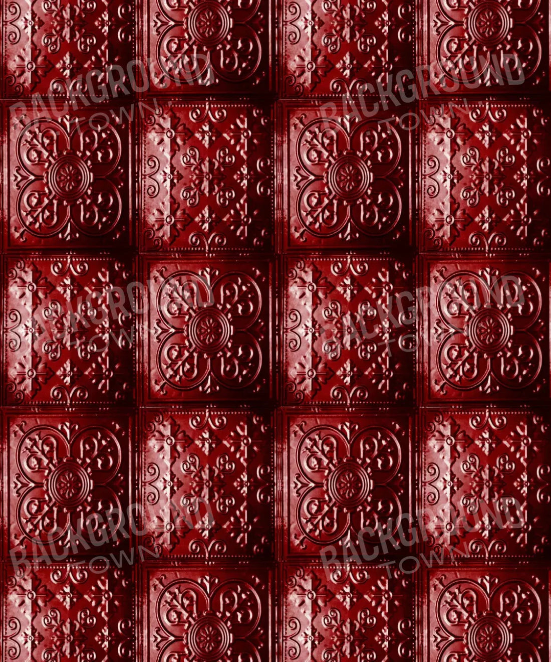 Red Steel and Metal Backdrop for Photography