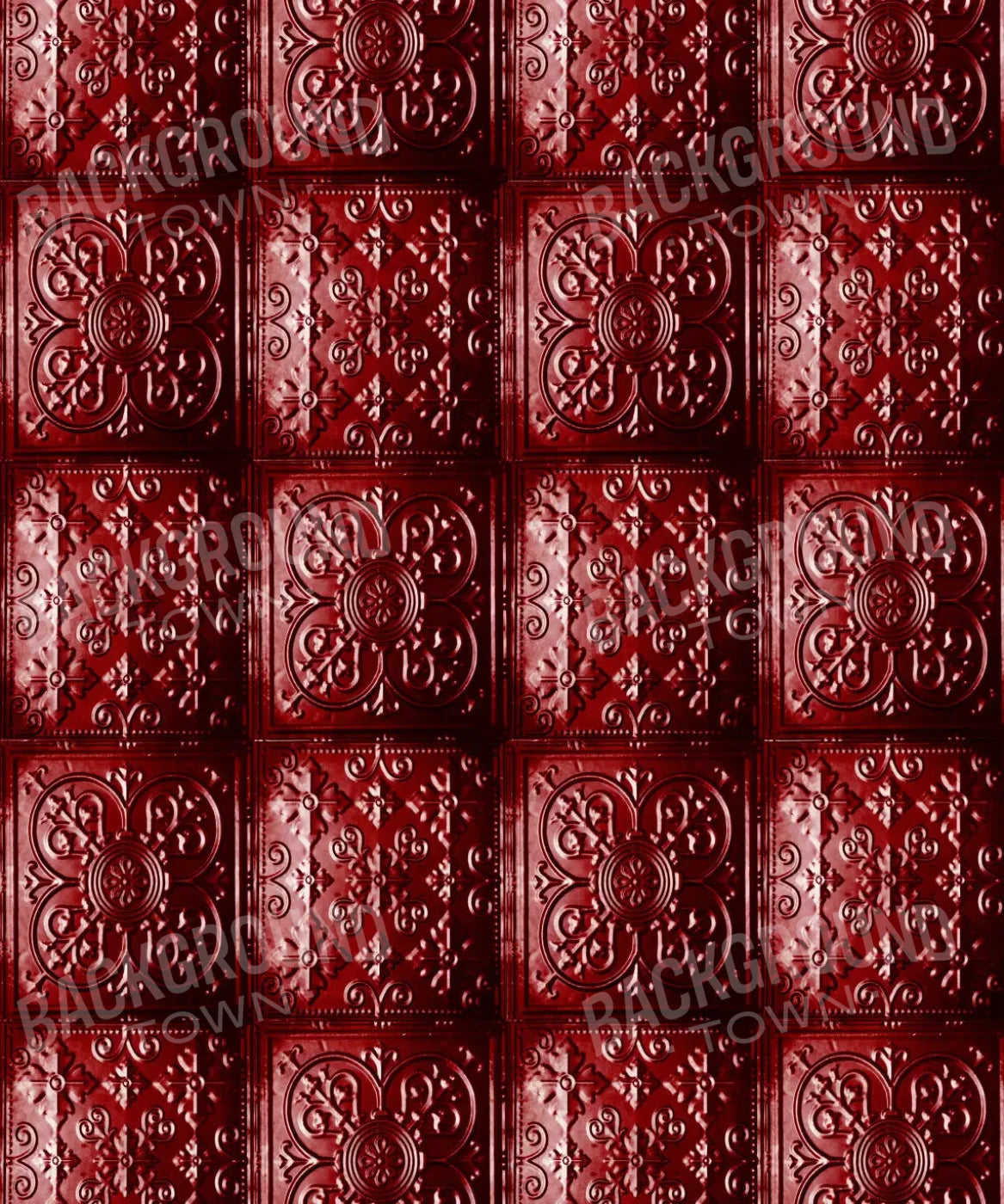 Red Steel and Metal Backdrop for Photography