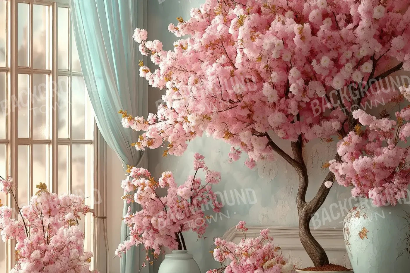 Cherry Bloosom Fall 12’x8’ UltraCloth (144 x 96 inch) Backdrop