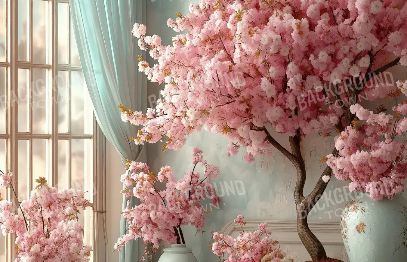 Cherry Bloosom Fall 14’x9’ UltraCloth (168 x 108 inch) Backdrop