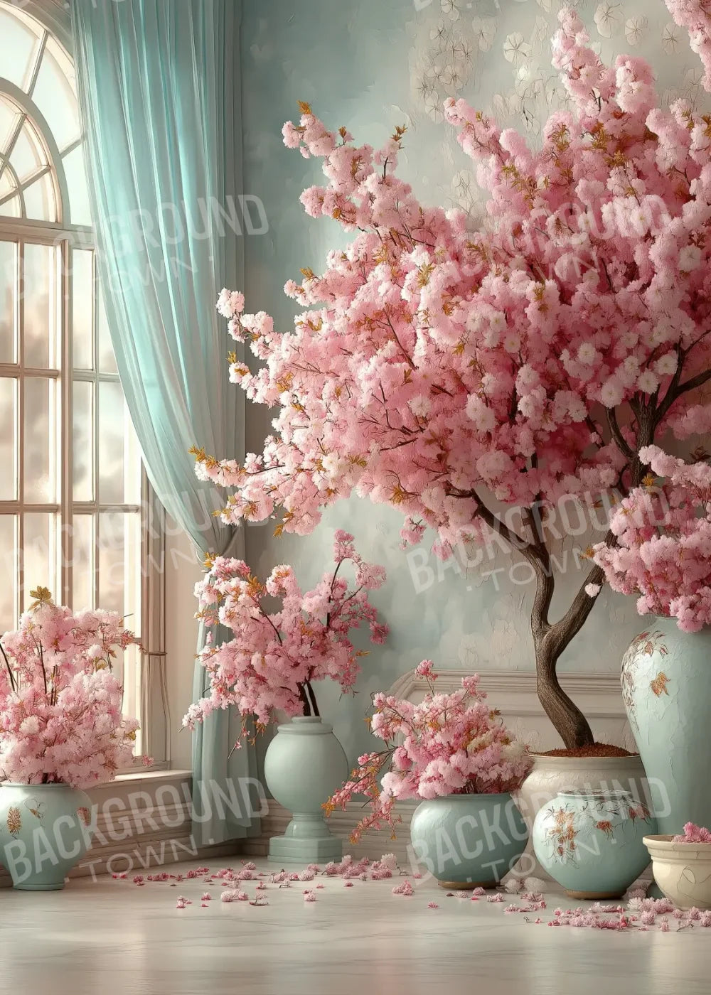 Cherry Bloosom Fall 5’x7’ UltraCloth (60 x 84 inch) Backdrop