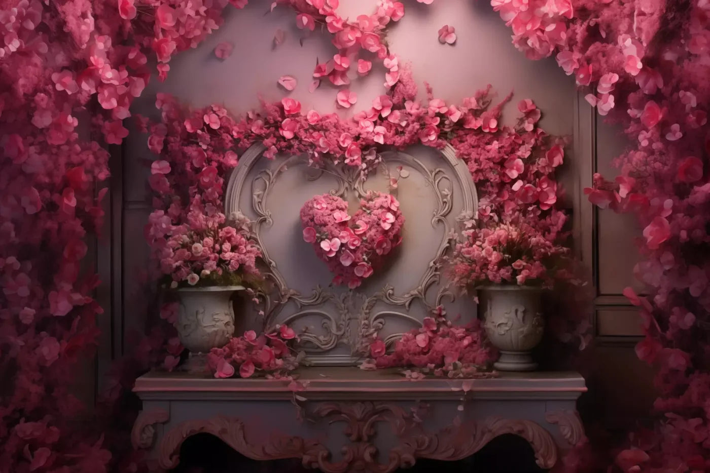 Cherry Blossom Love Ii 12’X8’ Ultracloth (144 X 96 Inch) Backdrop